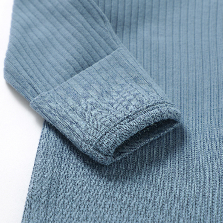 Organic Cotton 2-way Zipsuit with Footies & Mittens | Cloudy Sky