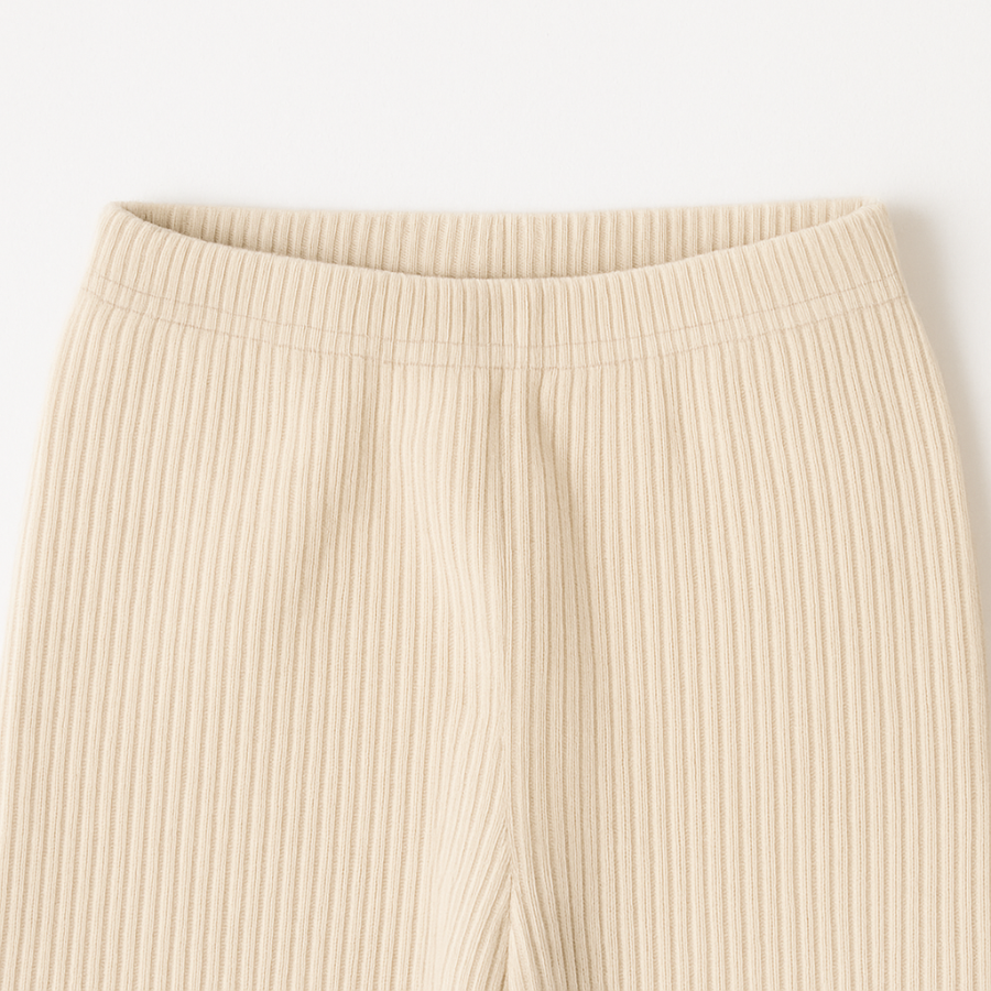 Organic Rib Long sleeve Pyjamas Set | Creme