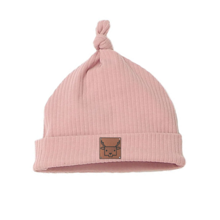 Organic Rib Knot Hat | Pale Rose - BOKI