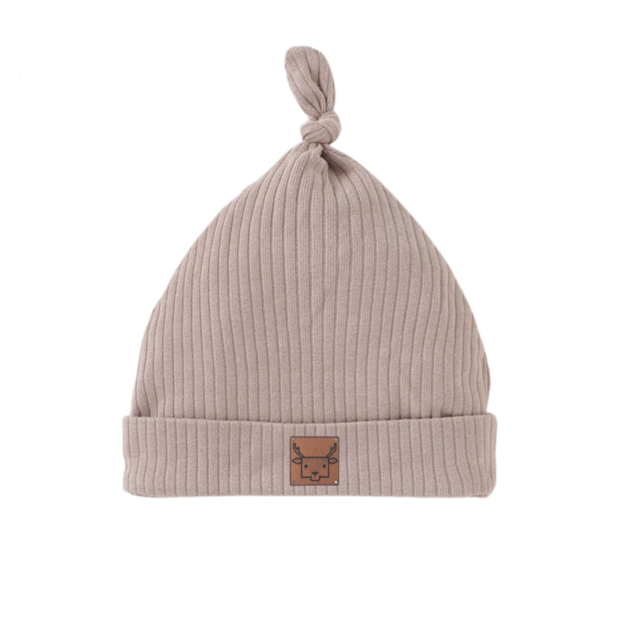 Organic Ribbed Cotton Beanie | Oatmeal - BOKI