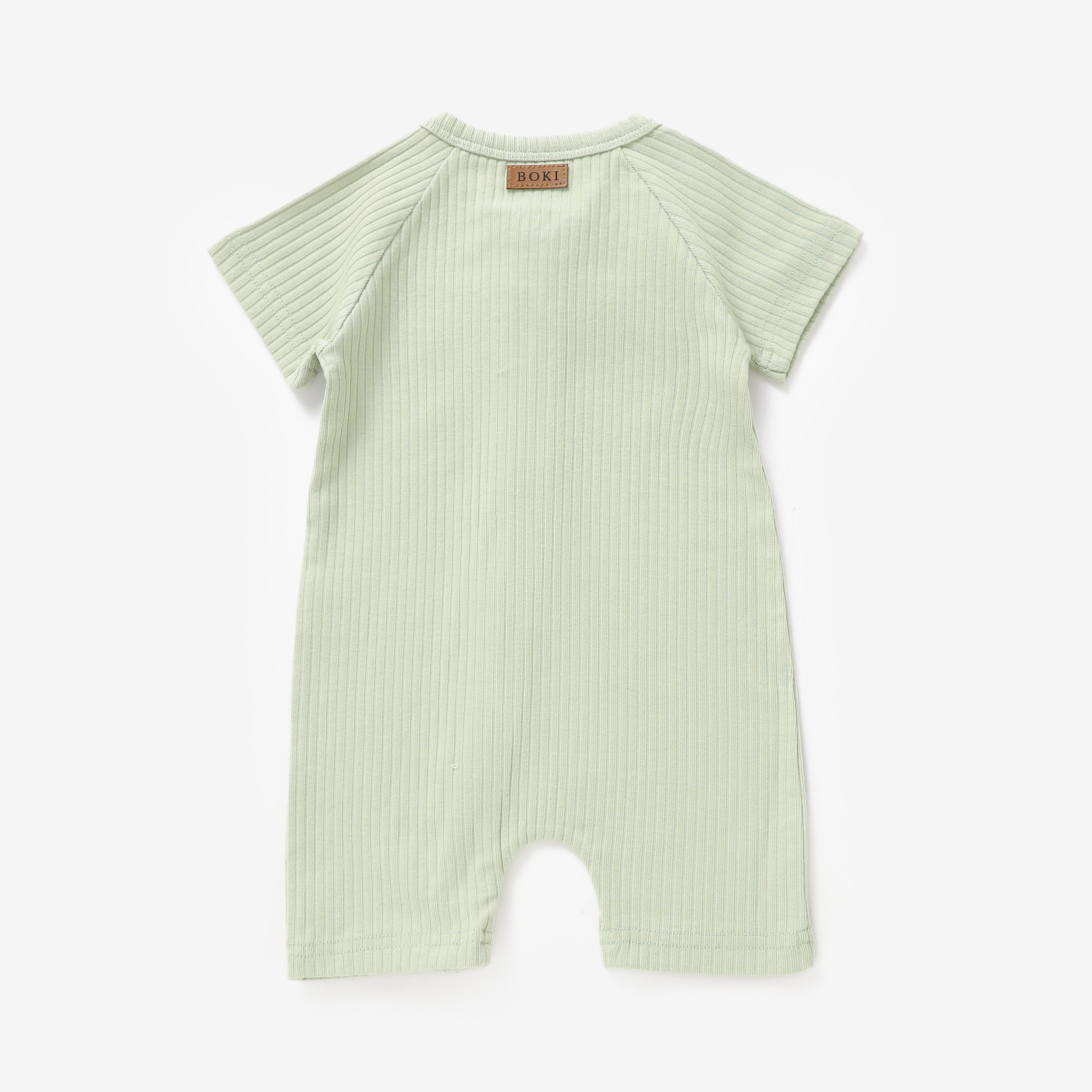 Organic Rib Summer Zipsuit | Dried Mint