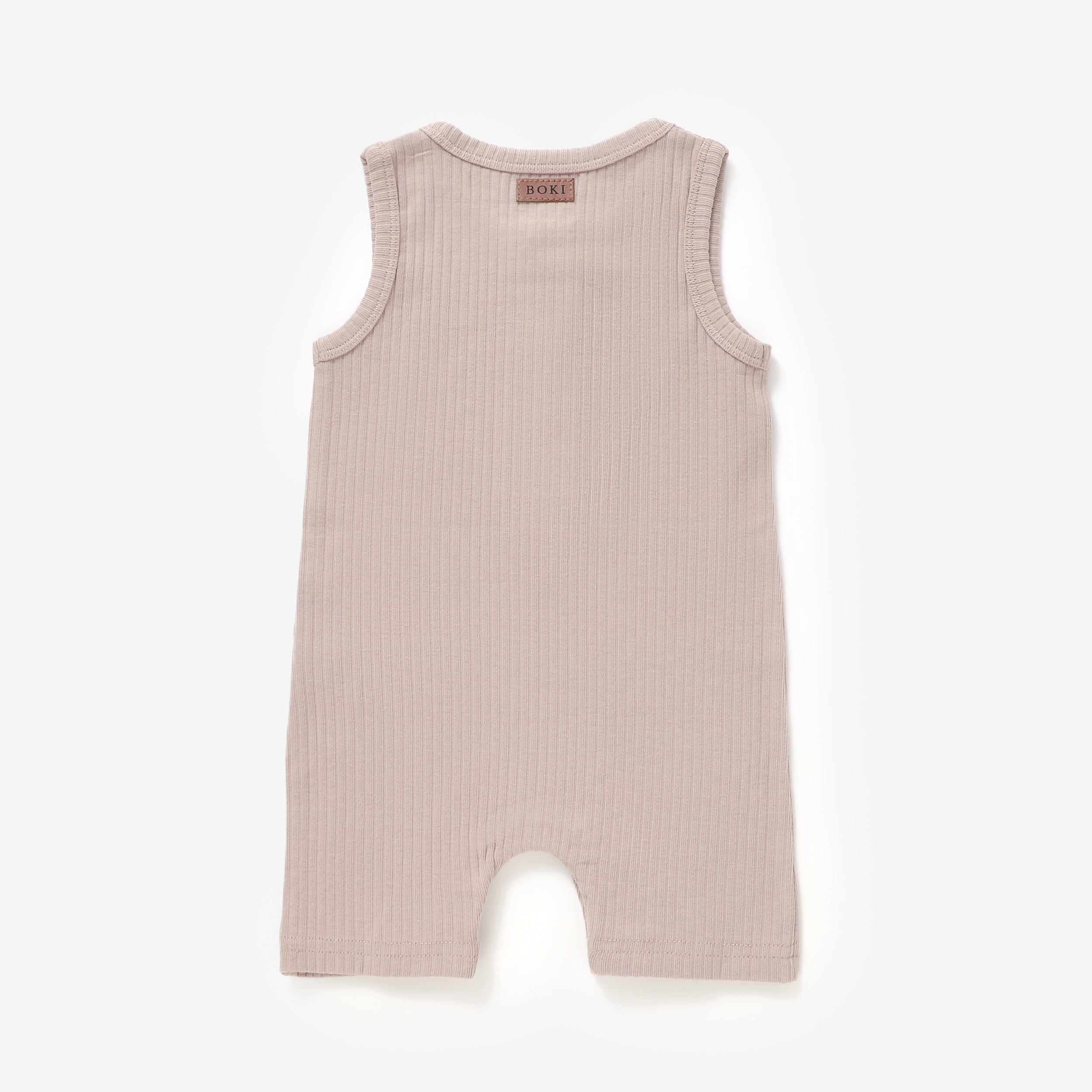 Organic Rib Cotton Tank Growsuit | Oatmeal