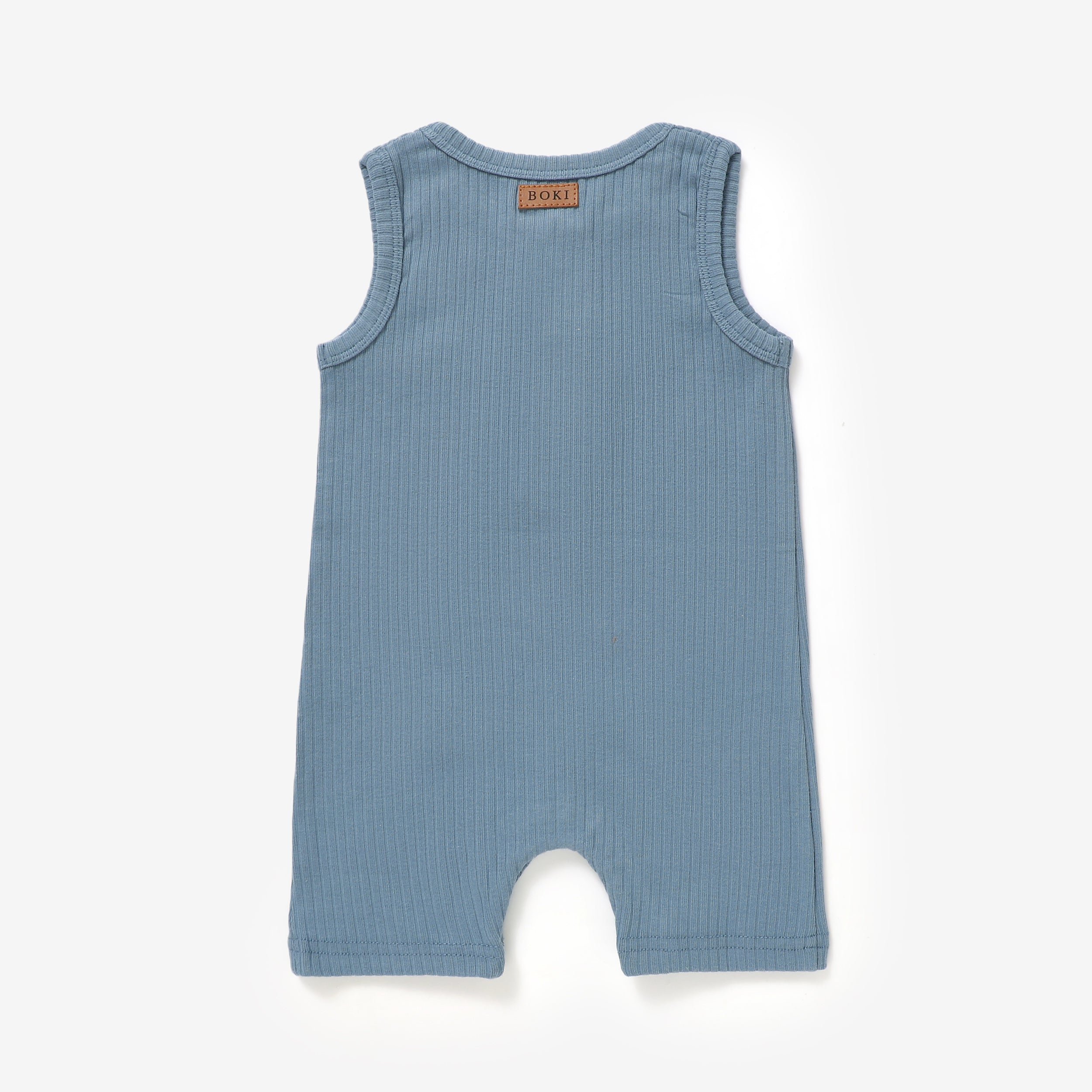 Organic Rib Cotton Tank Growsuit | Cloudy Sky