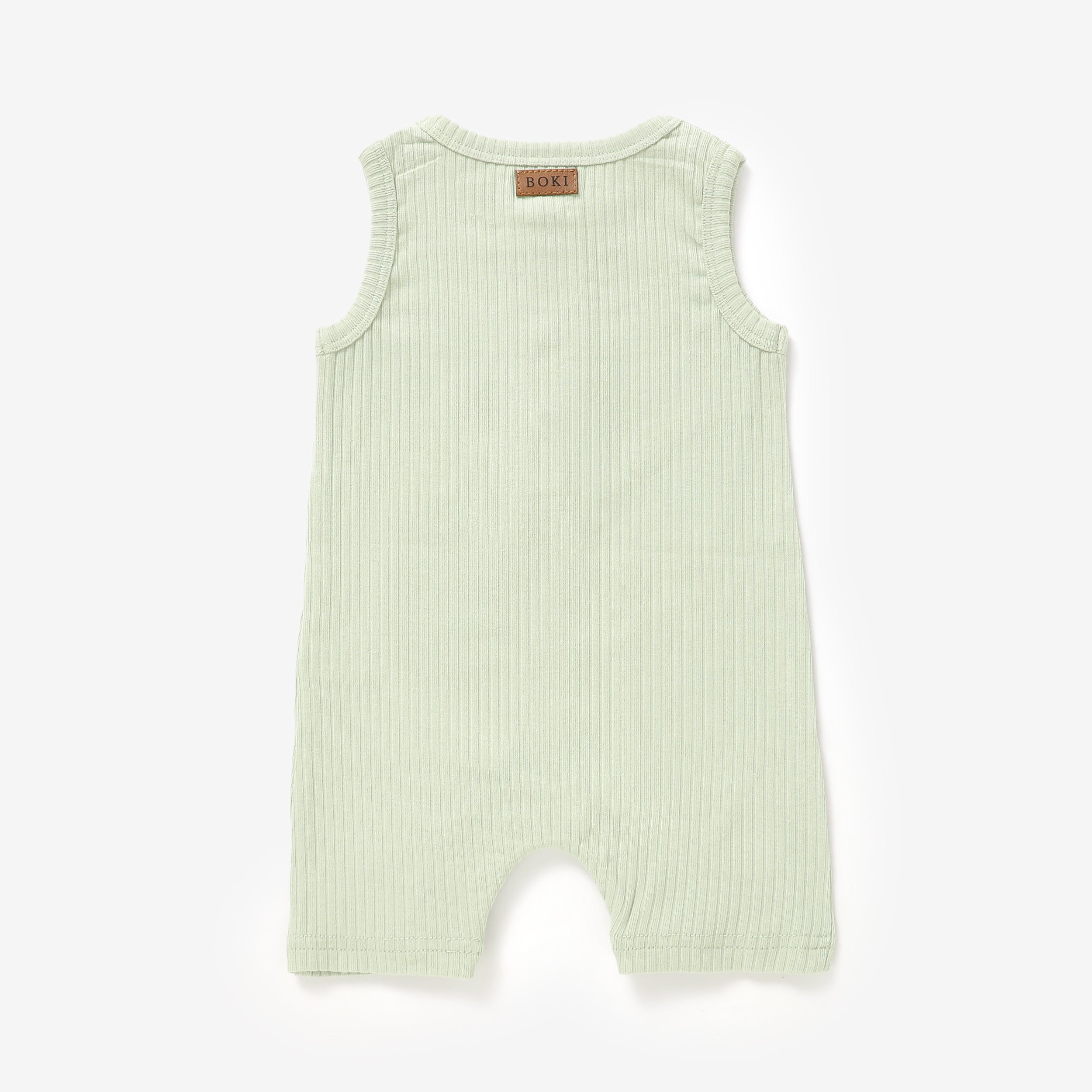 Organic Rib Cotton Tank Growsuit | Dried Mint