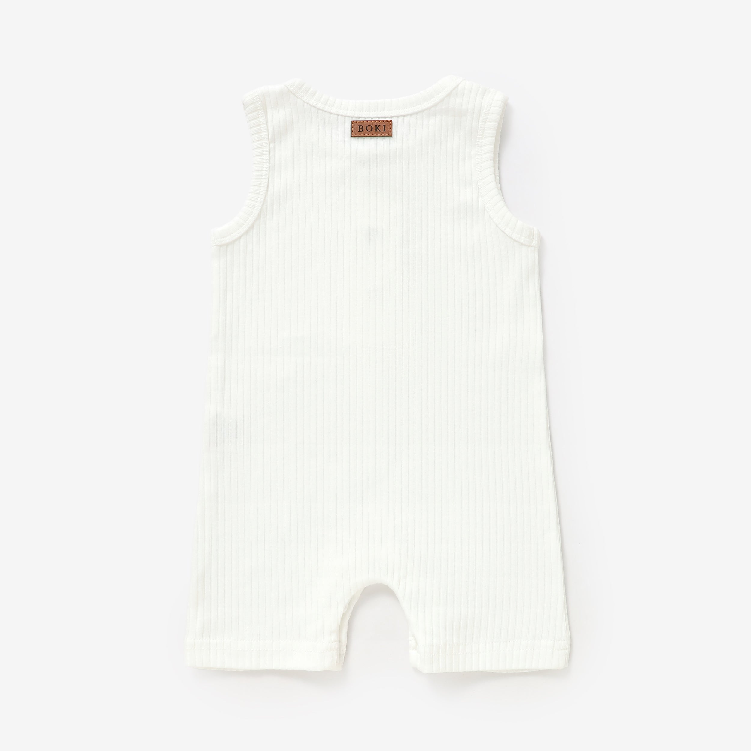 Organic Rib Cotton Tank Growsuit | Ivory