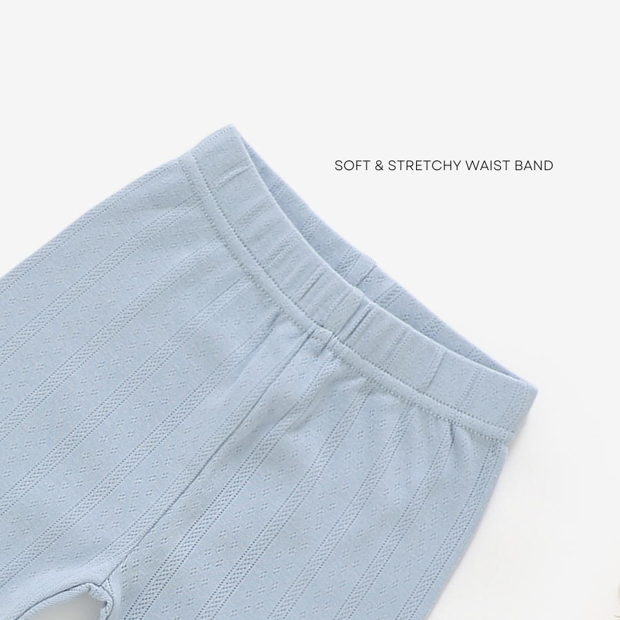 3 Piece Organic Pointelle Bundle Set | Powder Blue