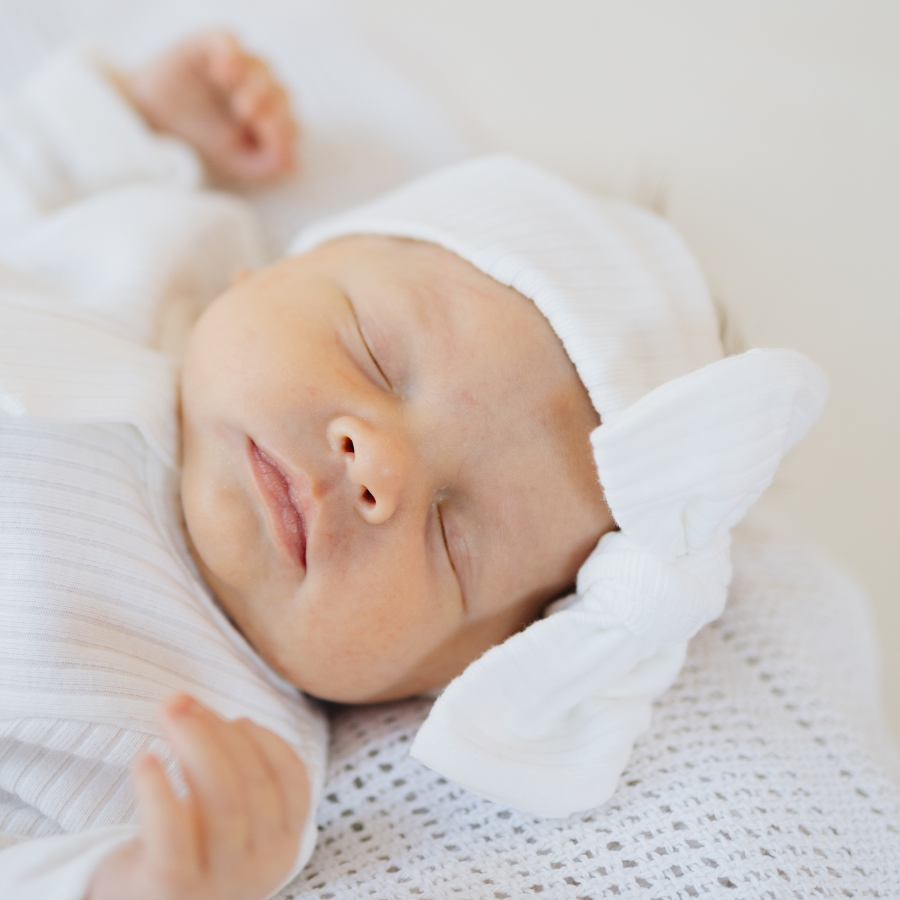 Organic Cotton Baby Girl Headband | Ivory