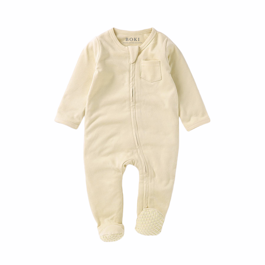 Organic Cotton Zipsuit with Footies & Mittens | Butter