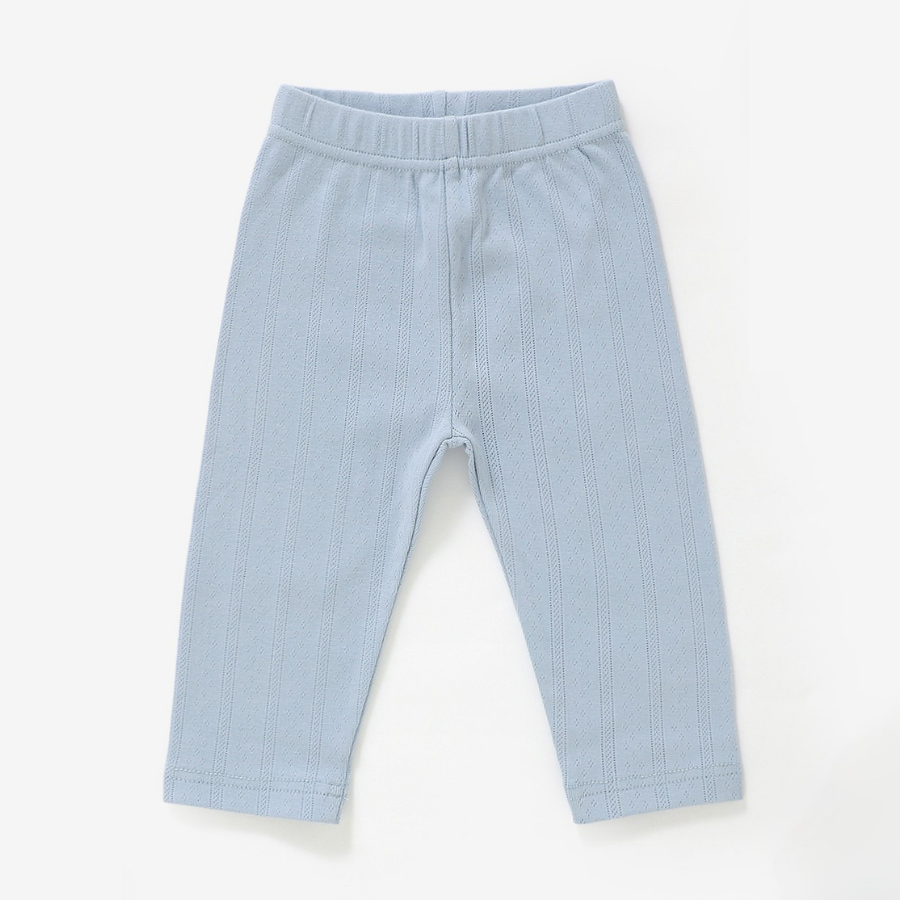 3 Piece Organic Pointelle Bundle Set | Powder Blue