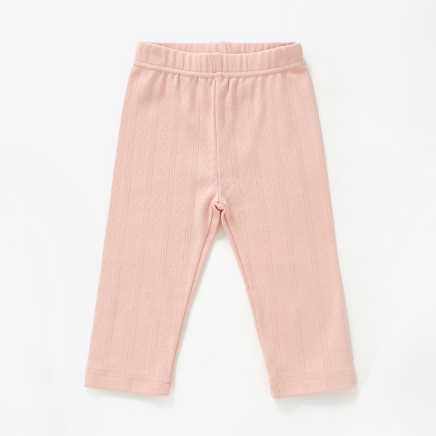 4 Piece Organic Pointelle Bundle Set | Peony Pink