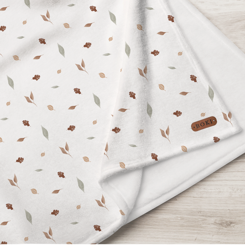 Soft Fleece Receiving / Cot Blanket | Autumn Forest