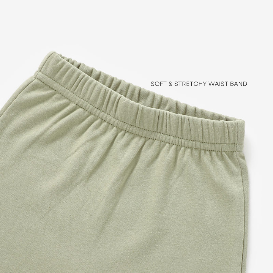 2 Piece Organic Brushed Cotton Fold-Over Set | Soft Fern