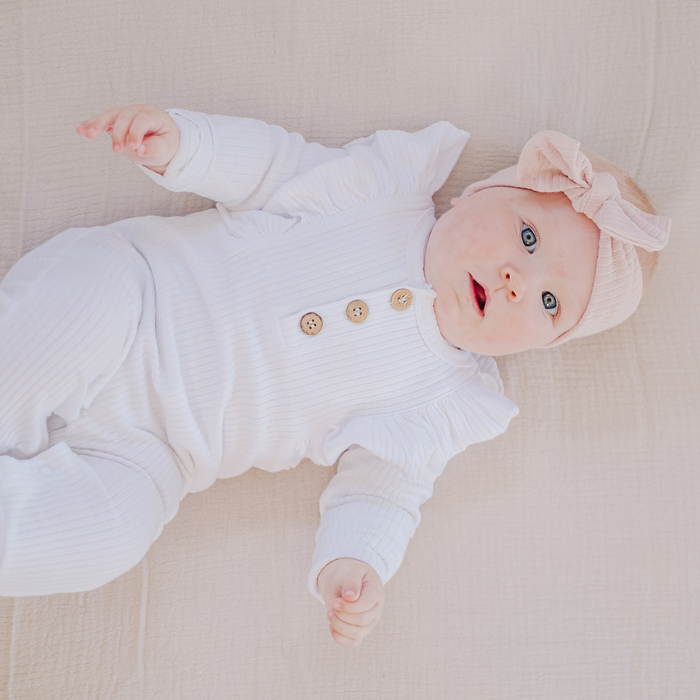 Organic Cotton Baby Girl Headband | Cloudy Sky