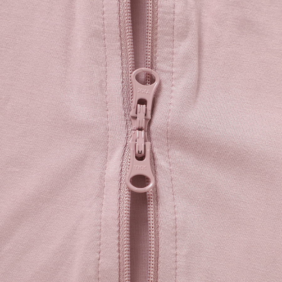 Organic Bamboo 2-way Zipsuit with Foldover Footies and Mittens | Marshmallow