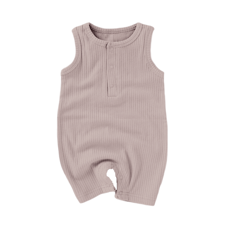 Organic Rib Cotton Tank Growsuit | Oatmeal