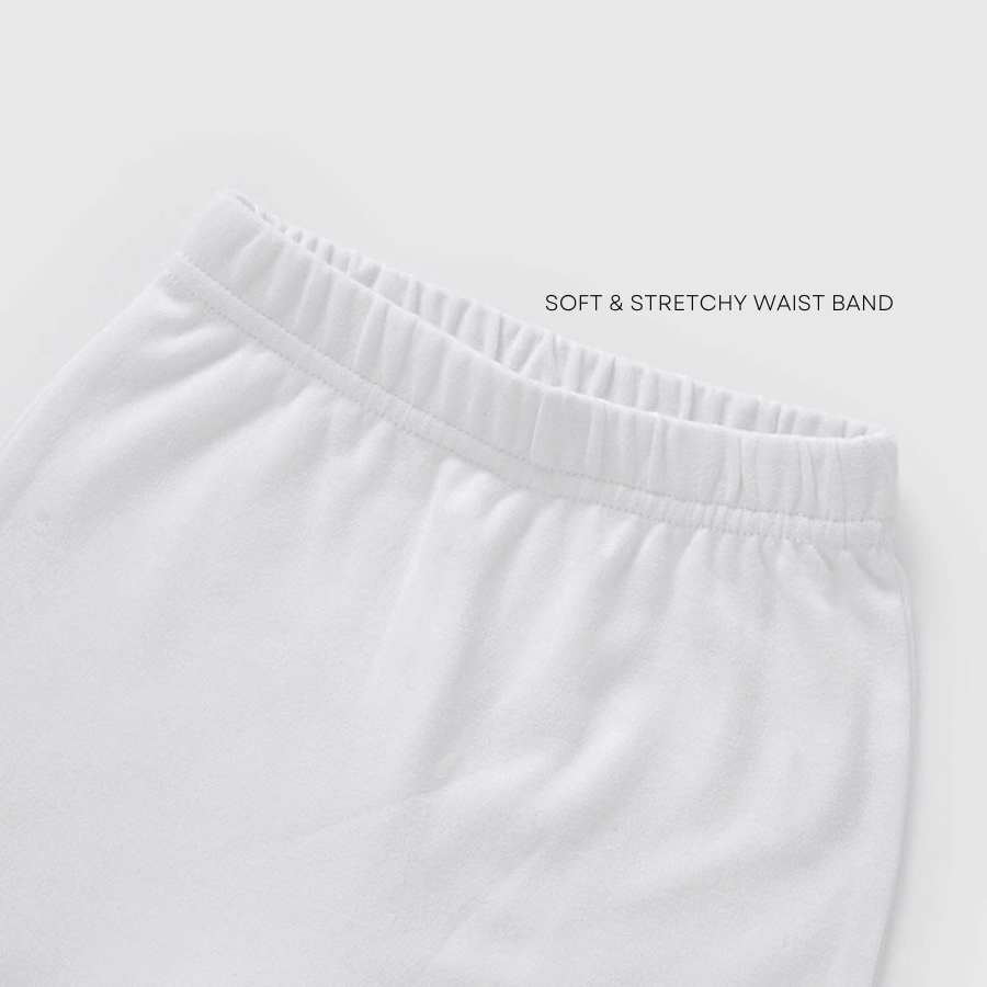4 Piece Organic Brushed Cotton Bundle Set | Soft White