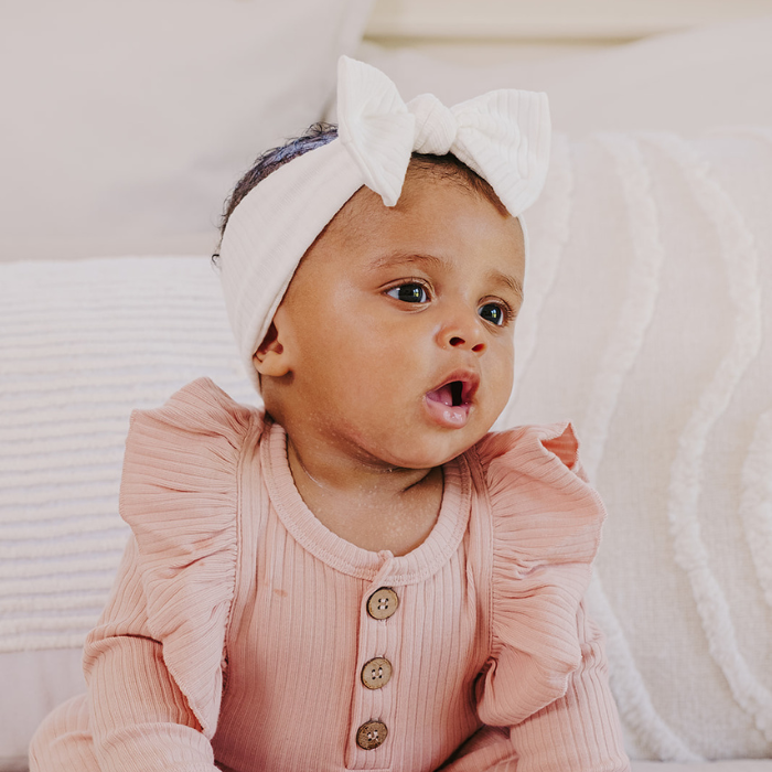 Organic Cotton Baby Girl Headband | Cloudy Sky