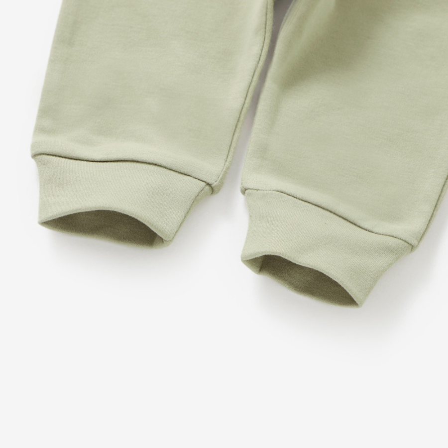 2 Piece Organic Brushed Cotton Fold-Over Set | Soft Fern