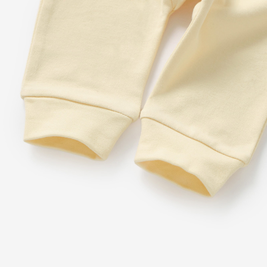 2 Piece Organic Brushed Cotton Fold-Over Set | Honey Cream