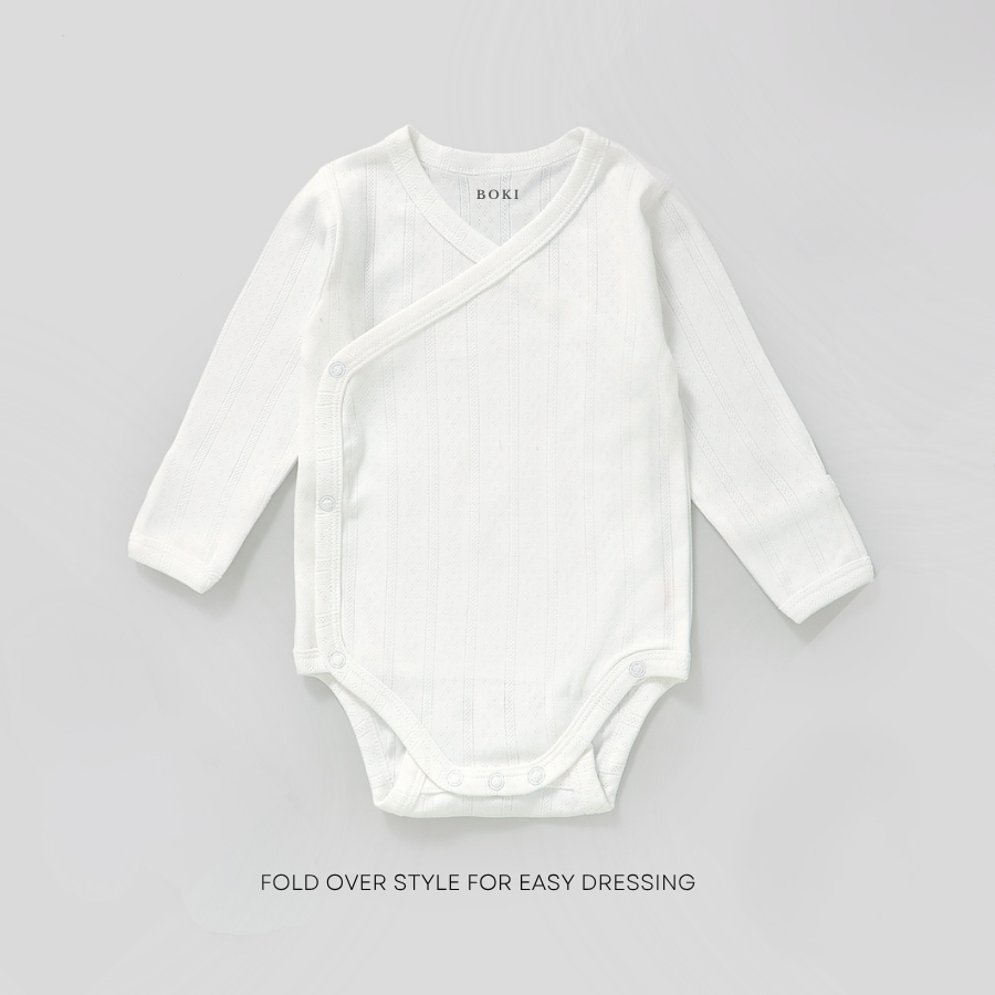 4 Piece Organic Pointelle Bundle Set | Pearl