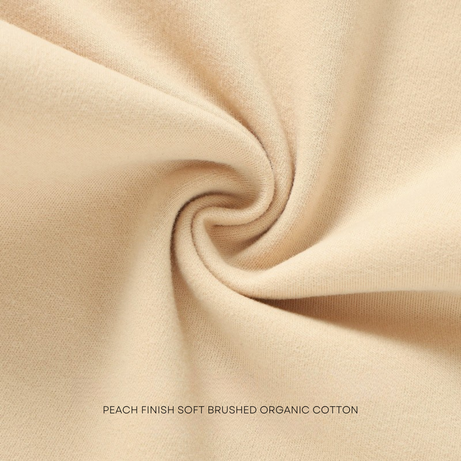 2 Piece Organic Brushed Cotton Fold-Over Set | Almond