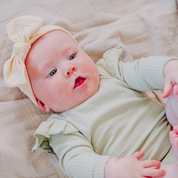 Organic Cotton Baby Girl Headband | Light Blue