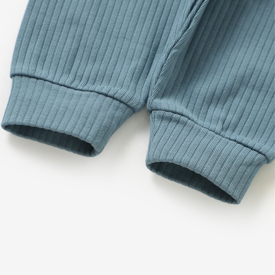 Organic Rib Long sleeve Pyjamas Set | Cloudy Sky