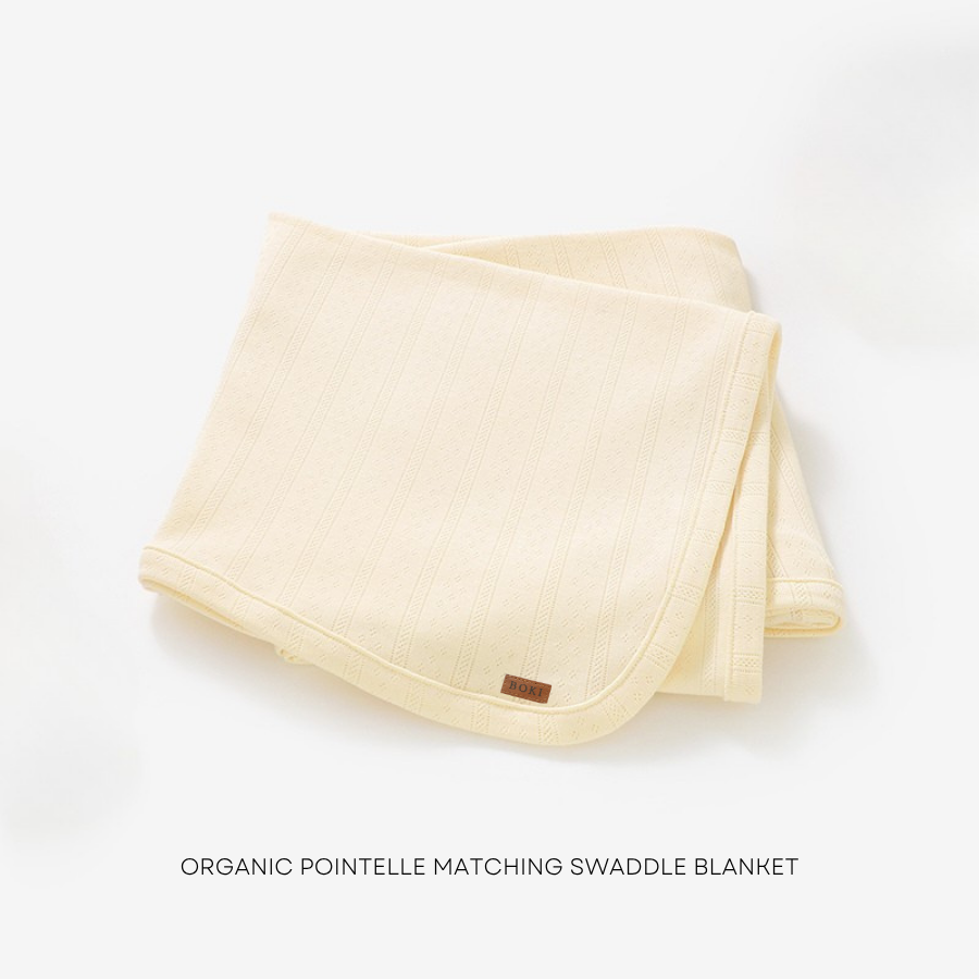 4 Piece Organic Pointelle Bundle Set | Vanilla Cream