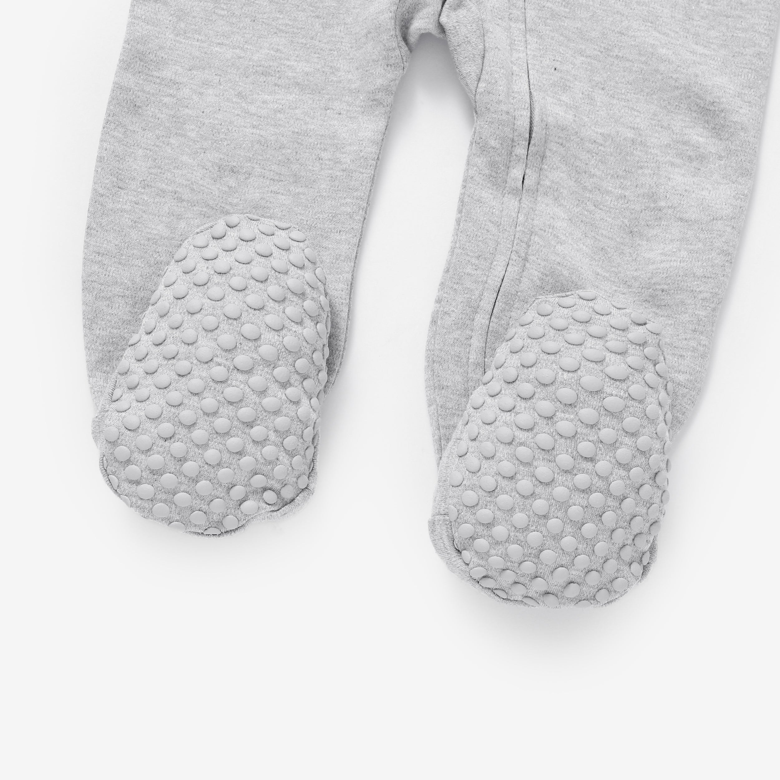 Organic Cotton Zipsuit with Footies & Mittens | Dove Grey