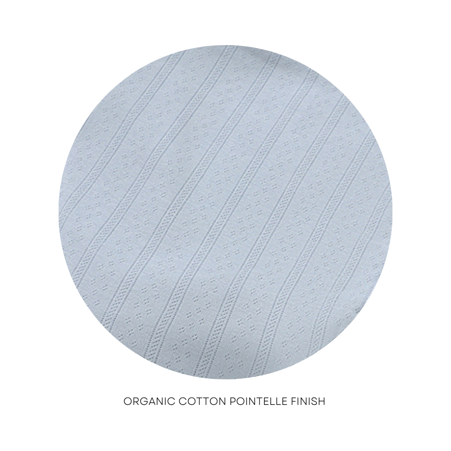 3 Piece Organic Pointelle Bundle Set | Powder Blue