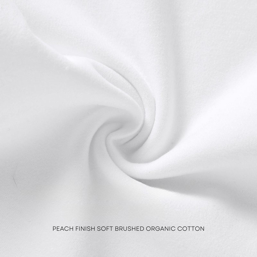 2 Piece Organic Brushed Cotton Fold-Over Set | Soft White