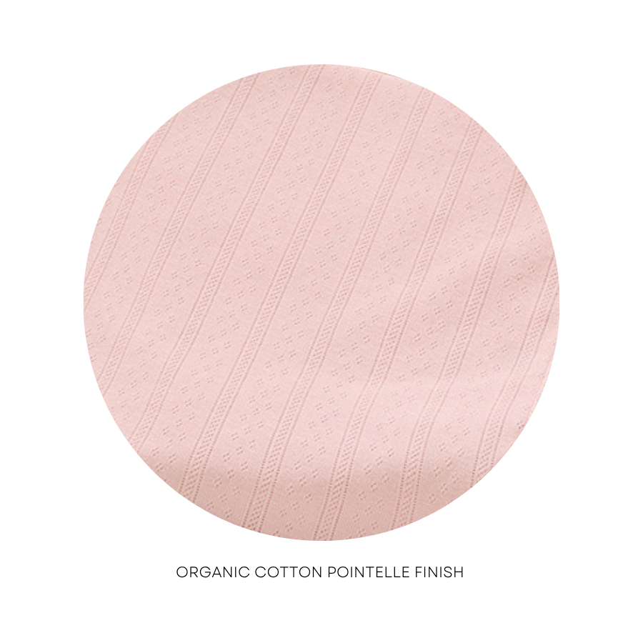 4 Piece Organic Pointelle Bundle Set | Peony Pink