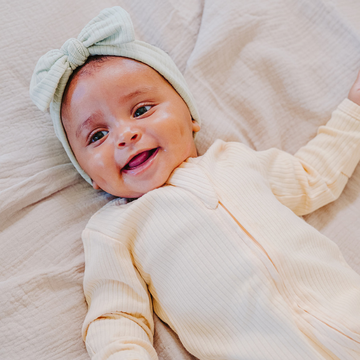 Organic Cotton Baby Girl Headband | Light Blue