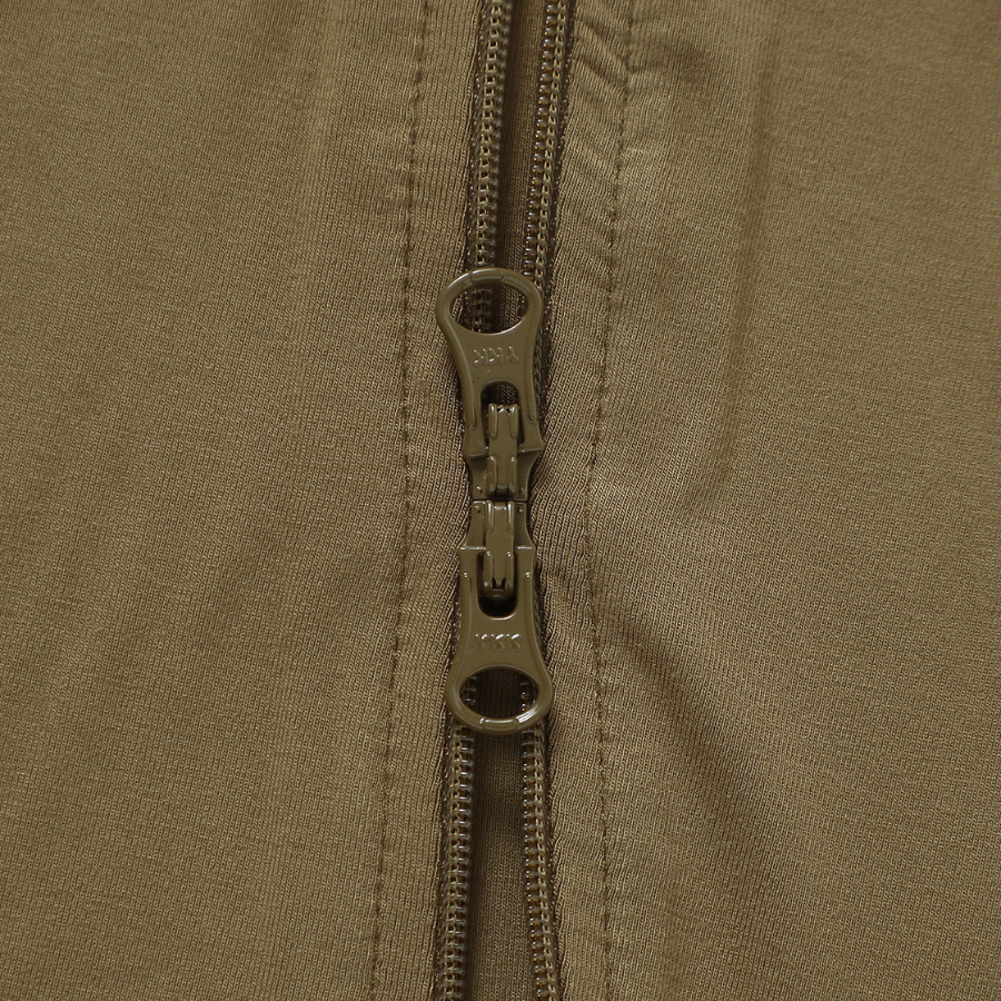 Organic Bamboo 2-way Zipsuit with Foldover Footies and Mittens | Khaki