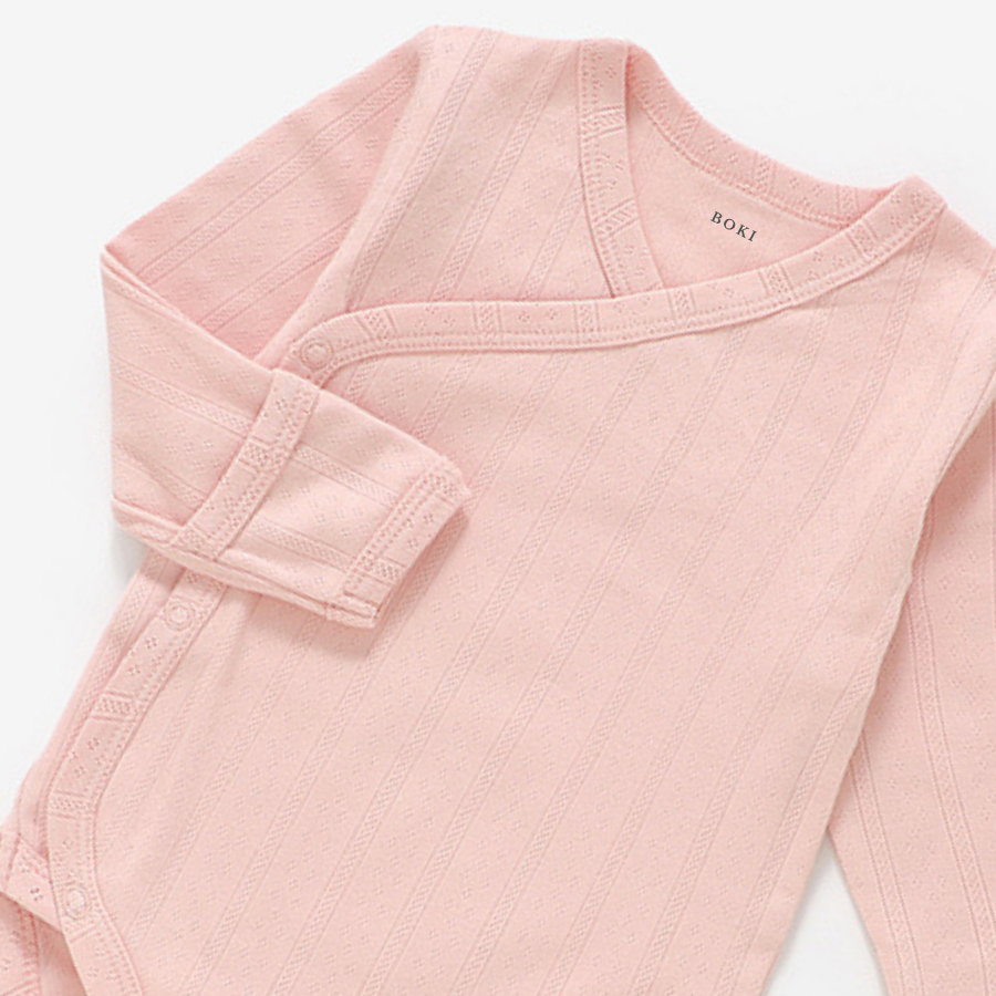 4 Piece Organic Pointelle Bundle Set | Peony Pink