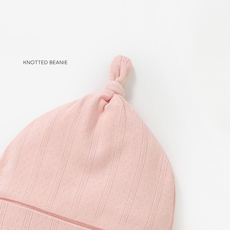 4 Piece Organic Pointelle Bundle Set | Peony Pink
