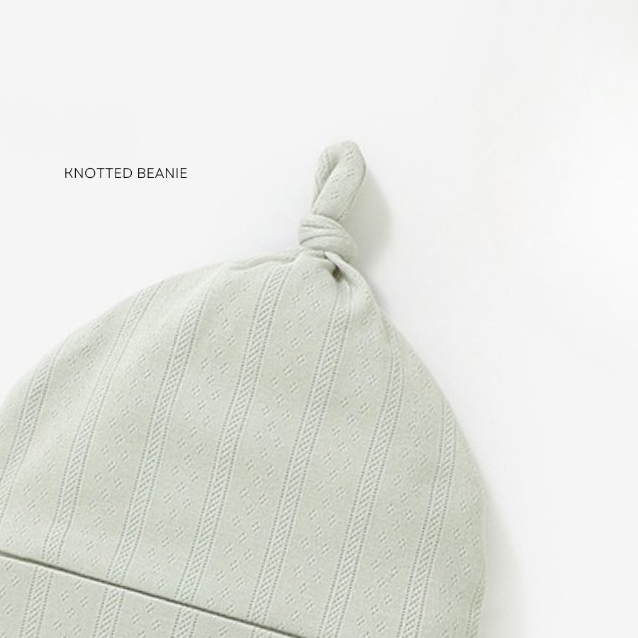 4 Piece Organic Pointelle Bundle Set | Sage Mist