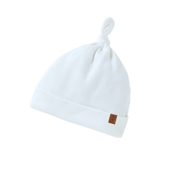 Organic Cotton Knot Hat | White New Logo Design