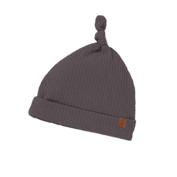 Organic Rib Knot Hat | Charcoal