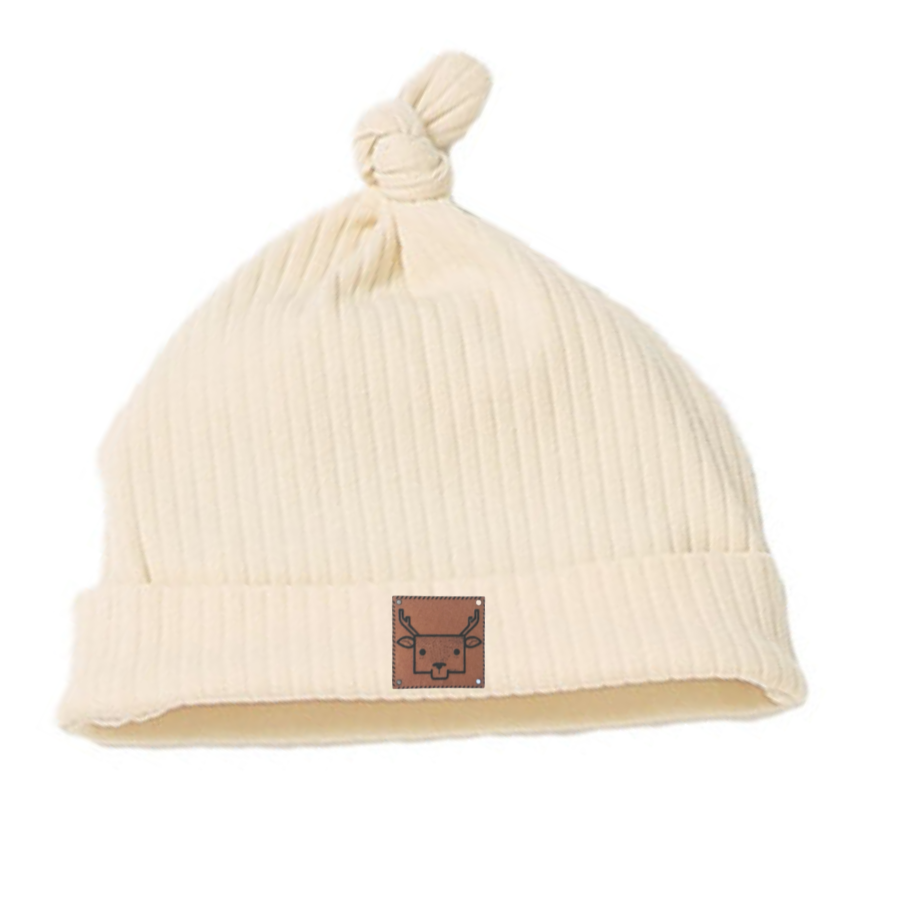 Organic Ribbed Cotton Beanie | Crème