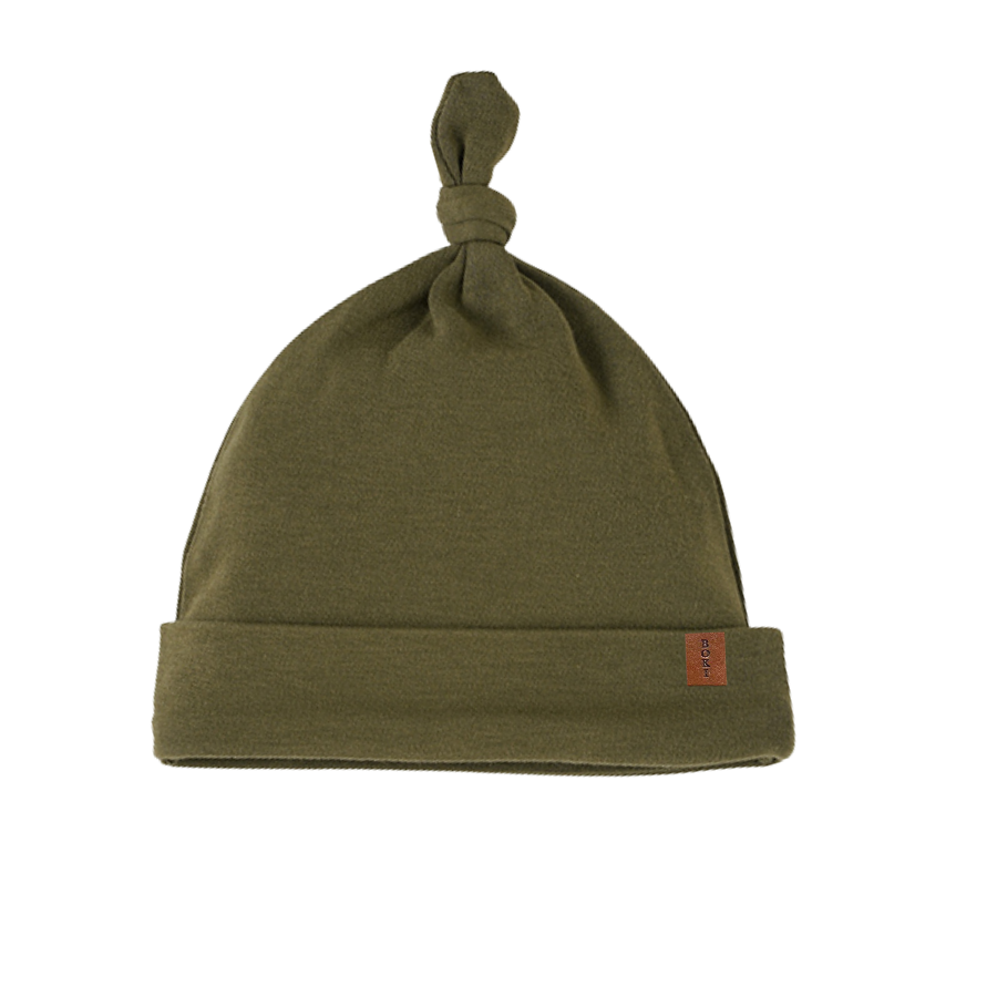 Organic Cotton Knot Hat | Khaki New Logo Design