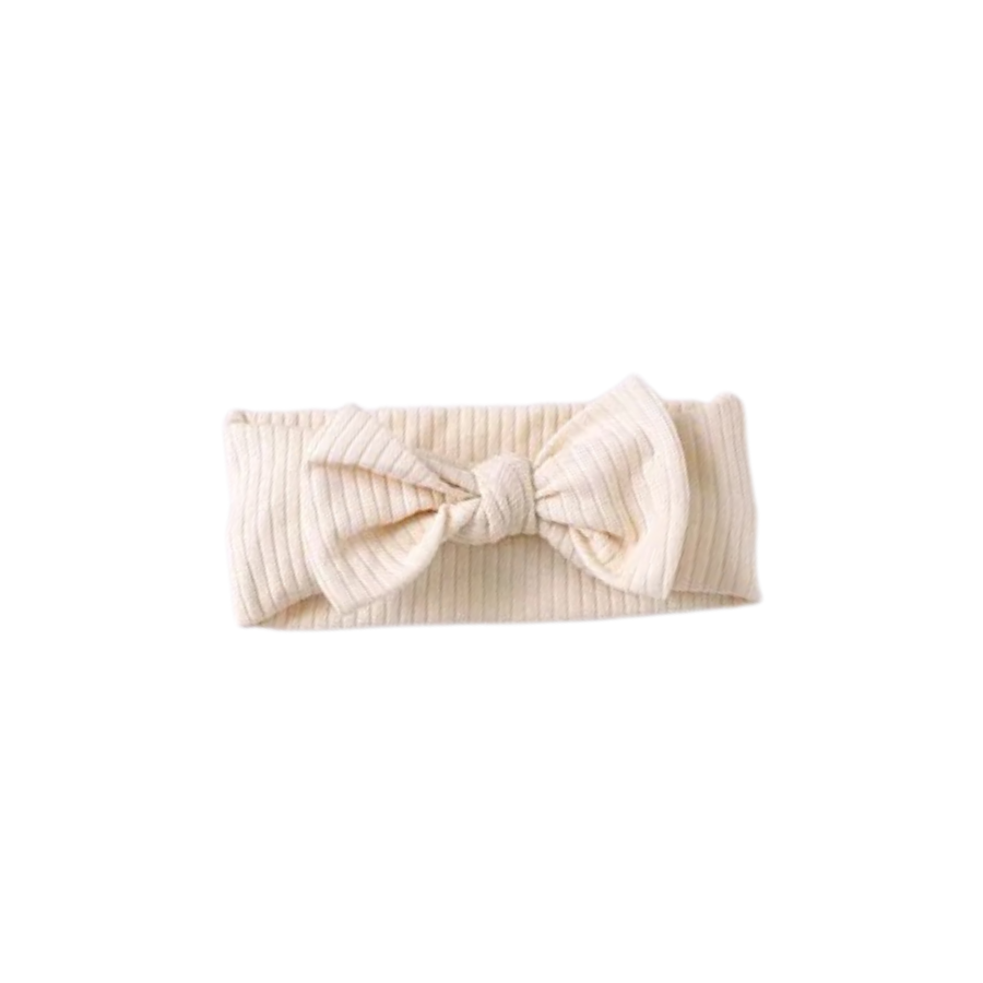 Organic Cotton Baby Girl Headband | Crème - BOKI