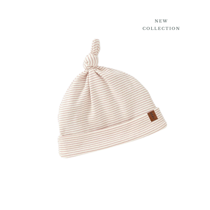 Organic Cotton Knot Hat | Blush Stripe