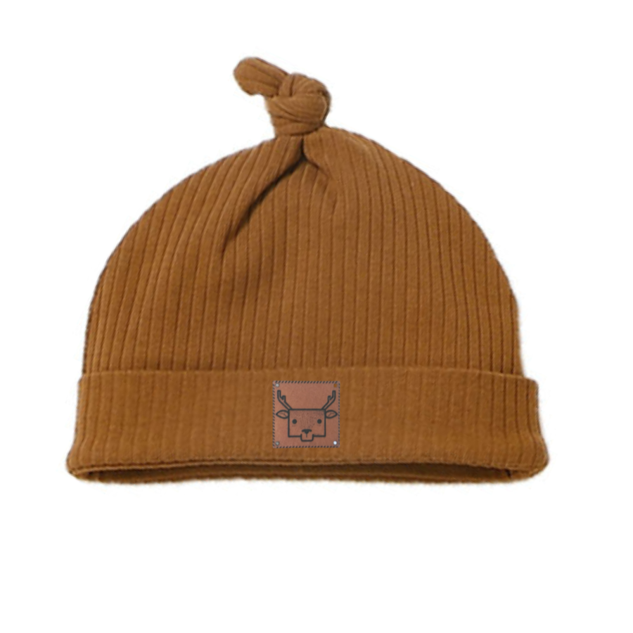 Organic Ribbed Cotton Beanie | Rust - BOKI